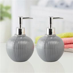 Kookee Ceramic Soap Dispenser handwash Pump for Bathroom, Set of 2, Blue (9506)- 350 ml-picture-43