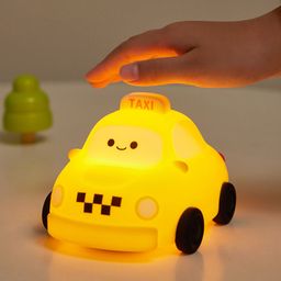 SANJARY New Taxi Night Light Timing Rechargeable Squishy Car Silicone Lamp Touch Sensor Bedside Sleeping Lights color design may vary-picture-48