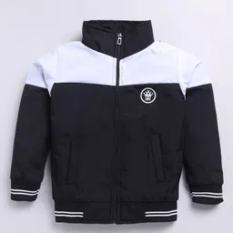 TOONYPORT Full Sleeves Cut & Sew Zipper Jacket - Black image 4