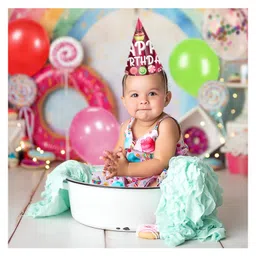 Zyozi Candy Theme Birthday Party Hats Happy Birthday Cone Party Hats for Kids Multi Colour - Pack of 20 image 4