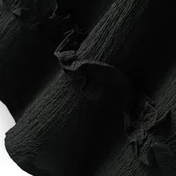 Pine Kids Woven Half Sleeves Frock & Belt With Frills - Black image 4