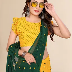 Moda Rapido Polka Dot Printed Saree image 3