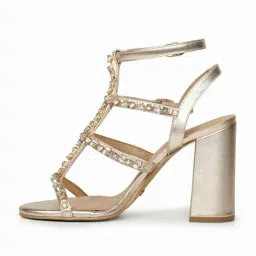 Saint G Women's Gretel Stone Gold Ankle Strap Sandals image 3