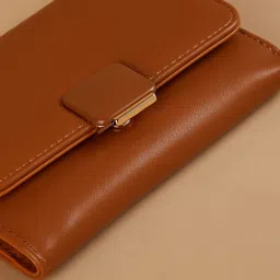code by lifestyle Lifestyle Tan Tri-Fold Wallet image 5