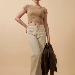 showoffff SHOWOFF Brown Stripes Top image 5