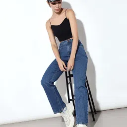 Only Blue Cotton Straight Fit Jeans image 5