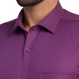 Park Avenue Violet Slim Fit Texture Shirt image 5