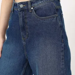 Bewakoof Blue Cotton Straight Fit Jeans image 5