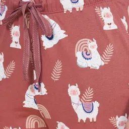 Dreamz by Pantaloons Brown Cotton Printed Pyjamas image 5