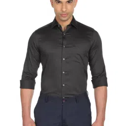 Arrow Dark Grey Cotton Regular Fit Shirt-picture-34