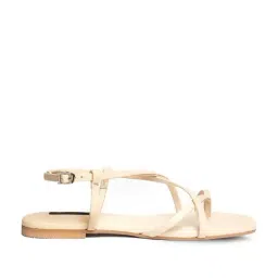 W Women's White Back Strap Sandals-picture-29