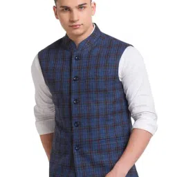 Colorplus Blue  Tailored Fit Checks Jackets-picture-31