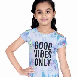 Tiny Girl Kids Blue Printed Top-image-49