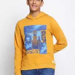 Lil Tomatoes Kids Mustard Printed Full Sleeves Sweatshirt-image-2