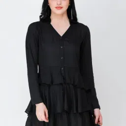 Cation Black A-Line Dress-image-38
