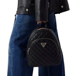 Guess Black Giully Quilted Dome Backpack image 5