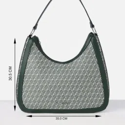 Van Heusen Green Printed Hobo Bag image 5