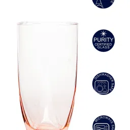 Luminarc Eiffel Salmon Pink Highball Water & Juice Glass - Set of 6 (350 ml) image 5