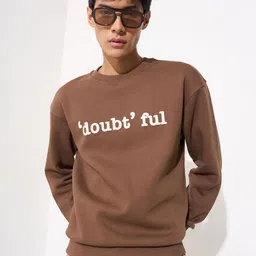 People Men Typography Printed Pullover Sweatshirt image 3