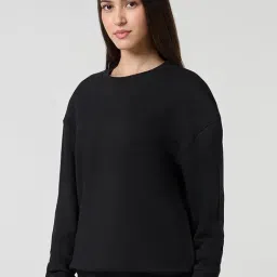 Bewakoof Black Relaxed Fit Sweatshirt image 3