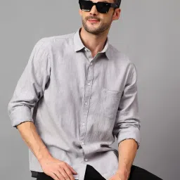 Cantabil Grey Regular Fit Texture Shirt image 5