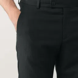 Arrow Black Regular Fit Formal Trousers image 5