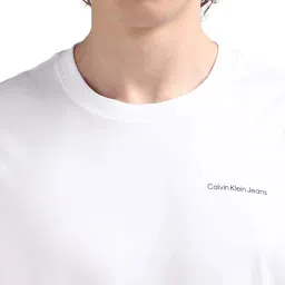 Calvin Klein White Cotton Regular Fit Printed T-Shirt image 5