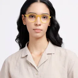Opium Lightweight Stylish Yellow Round Unisex Optical Frames image 5