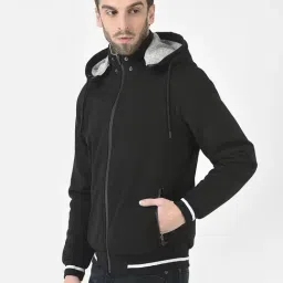 Crimsoune Club Black Regular Fit Hooded Jacket image 3