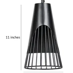 Home4U Ellen Black Mild Steel Hanging Lamp image 5