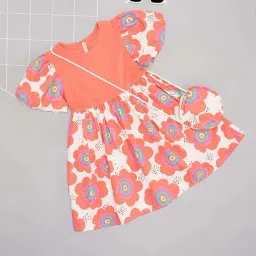 Pantaloons Junior Girls Marshmallow Cotton Floral Casual Dresses-image-6