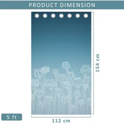 RUBOXA Blue & White 2 Pieces Abstract Window Curtains image 4