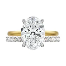 EMORI 18k Yellow Gold Lab Grown Diamond Geometric Ring for Women-image-53