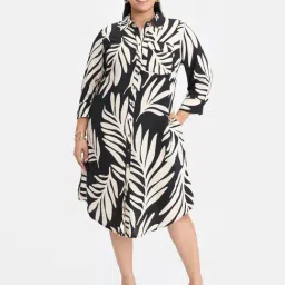 VIRGIO Black Relaxed Fit Printed Dress-picture-14