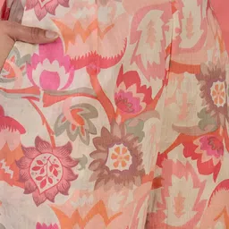 Sangria Printed Pure Cotton Top With Trousers Co-Ords image 2