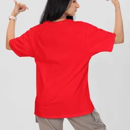 Moda Rapido Women Printed Drop-Shoulder Sleeves Pockets T-shirt image 3