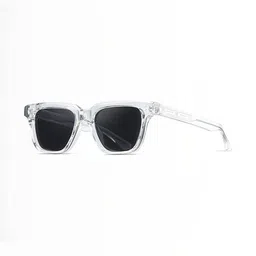 AUGEN Unisex Black Lens & White Square Sunglasses with-picture-12