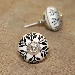 modefe MODEFE6Pcs Black & White Textured Ceramic Knobs-picture-14