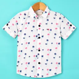 Jash Kids Half Sleeves Shirt Palm Tree Print - White-picture-24