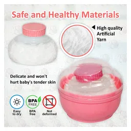 BOXOT IMPEX Portable Powder Puff with Box Holder Container - Pink image 2