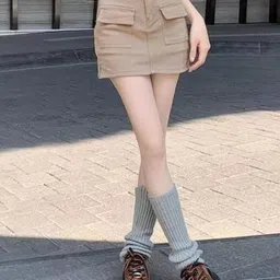 KPOP Women Solid Regular Fit Shorts-image-62