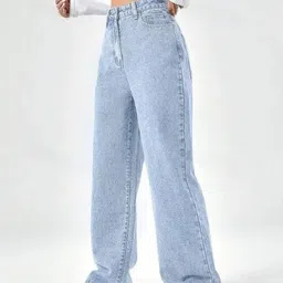 SAKIA Women Jean Relaxed Fit High-Rise Light Fade Stretchable Jeans-picture-26