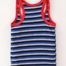 Bodycare Cotton Knit Sleeveless  Striped Vests With Skate Print Pack Of 3 - Multicolor image 5