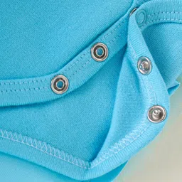 Mark & Mia Woven Frill Sleeves Party Onesie with Bow Applique - Aqua Blue image 5