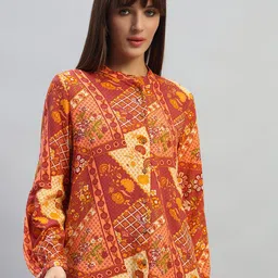 Cantabil Printed Shirt Collar Top-picture-15