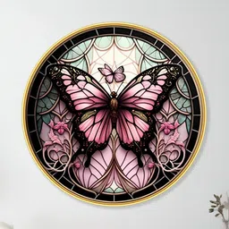 Livin'luxe Pink MDF Birds and Animals Wall Paintings-picture-39