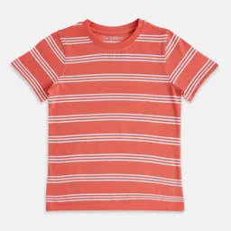 Pantaloons Junior Boys Striped Cotton T-shirt image 1