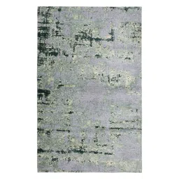 Saral Home Green & Grey Polyester Ani Modern Soft Pile Carpet image 2