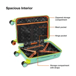 Nasher Miles Goa Hard-sided Polypropylene Luggage Set of 2 Cyan Green Trolley Bags (65 & 75 Cm) image 5