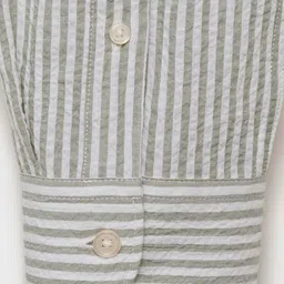MANGO MAN Striped & Textured Casual Shirt image 2